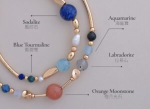 Rethink Double Bracelet | Orange Moonstone Sodalite rethink db 01