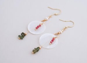 Reconnect Earring | Rhodonite Green Apatite reconnect er dscf9445 edit01