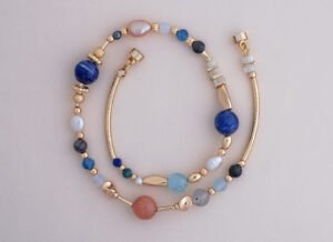 Rethink Double Bracelet | Orange Moonstone Sodalite rethink dscf9371 edit03